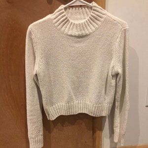Cream High Neck Sweater